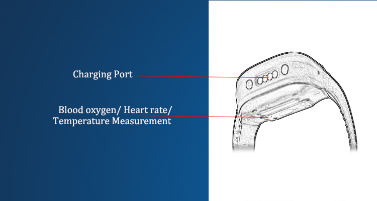 Körpertemperatur-Monitor Smart Armband Herzfrequenzuhr